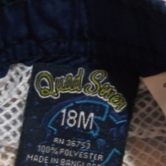 SIZE 18M Infant Toddler Boys Blue Swim Shorts Swim Trunks Colorful NEW - Picture 5 of 5